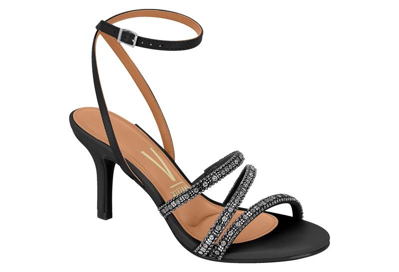 Sand�lia Vizzano 6524.103 Preto Cristal Black Diamond