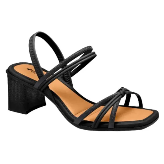 Sand�lia Mississipi Salto N� Brilho Feminino Mb471 - Preto