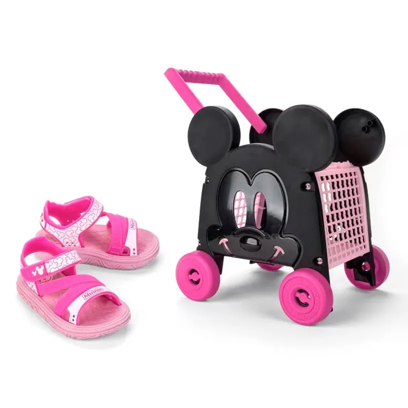 Papete Infantil Grendene Disney Baby Car Rosa