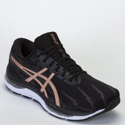 T�nis Asics Gel Hypersonic 5 Feminino Corrida - Caminhada Preto/Rose