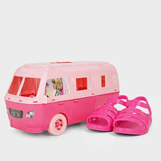 Sand�lia Infantil Grendene Kids Barbie Road Trip - Pink