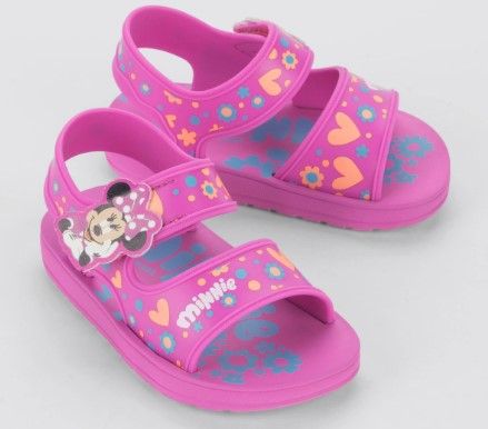 Sand�lia de Beb� Disney Divers�o Grendene Rosa