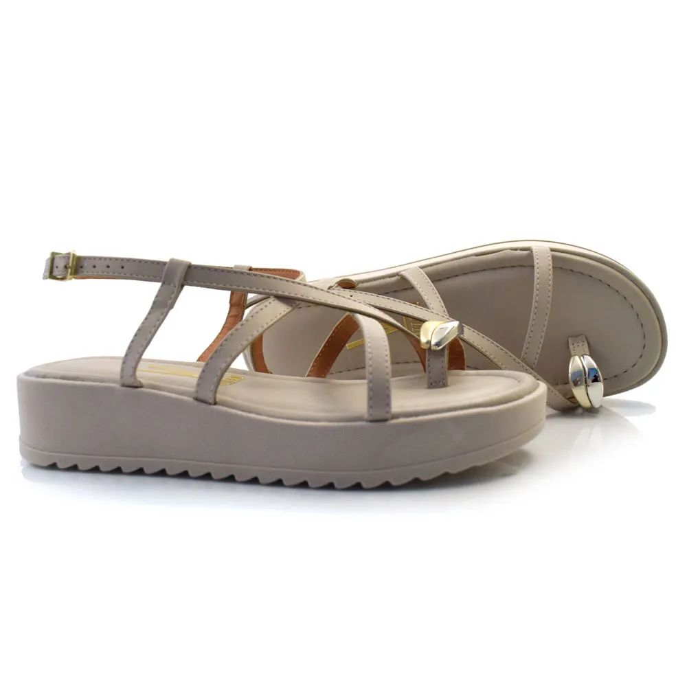 Sand�lia Flat Feminina Vizzano 6492.321 - Cinza