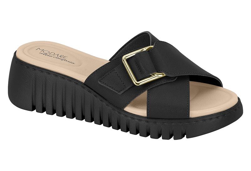 Tamanco Feminino Anabela Ultra Conforto Modare 7197.100 preto