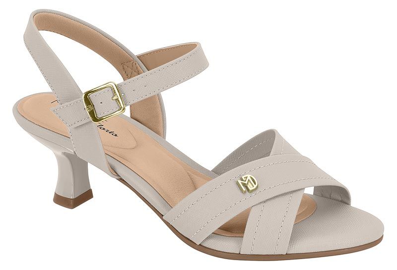 Sand�lia Modare Salto Ta�a Baixo Ultra Conforto 7202.101 CINZA