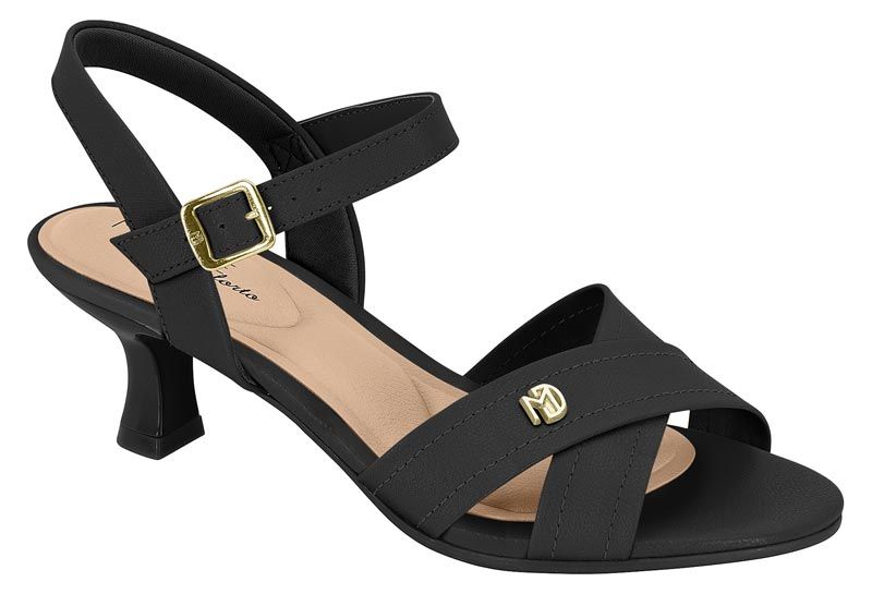 Sand�lia Modare Salto Ta�a Baixo Ultra Conforto 7202.101 PRETO