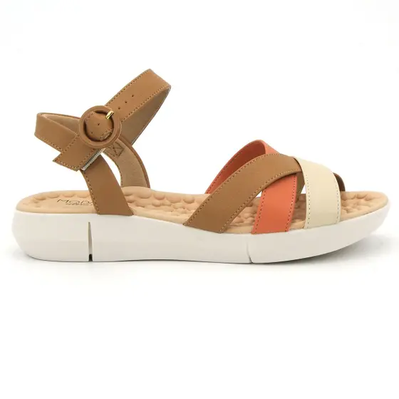 Sand�lia Modare 7142.124 Anabela Conforto Feminino - Coral
