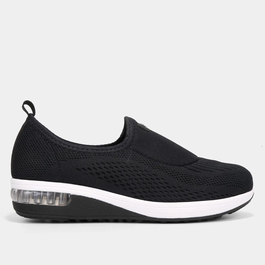 T�nis Slip On Modare El�stico Bolha Feminino 7320.217 - Preto