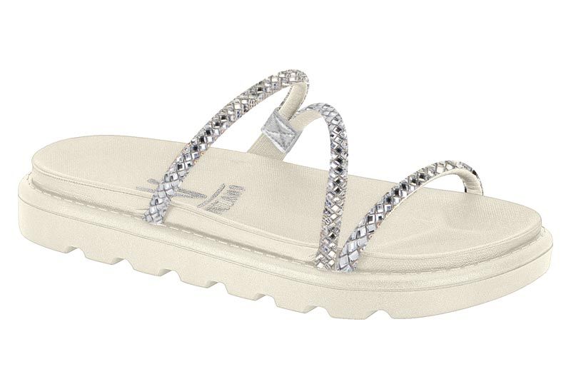 Tamanco Salto Baixo Vizzano Branco Off 6459.118