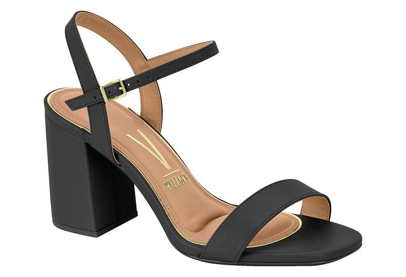 Sand�lia Vizzano Salto Alto Feminina 6409-208 - Preto