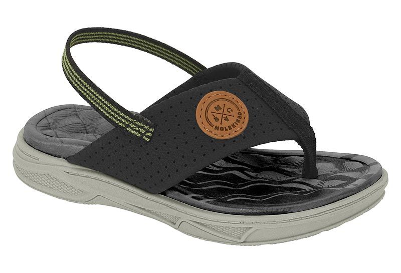 Sand�lia Molekinho 2140.709 Com el�sticos - Preto / Oliva