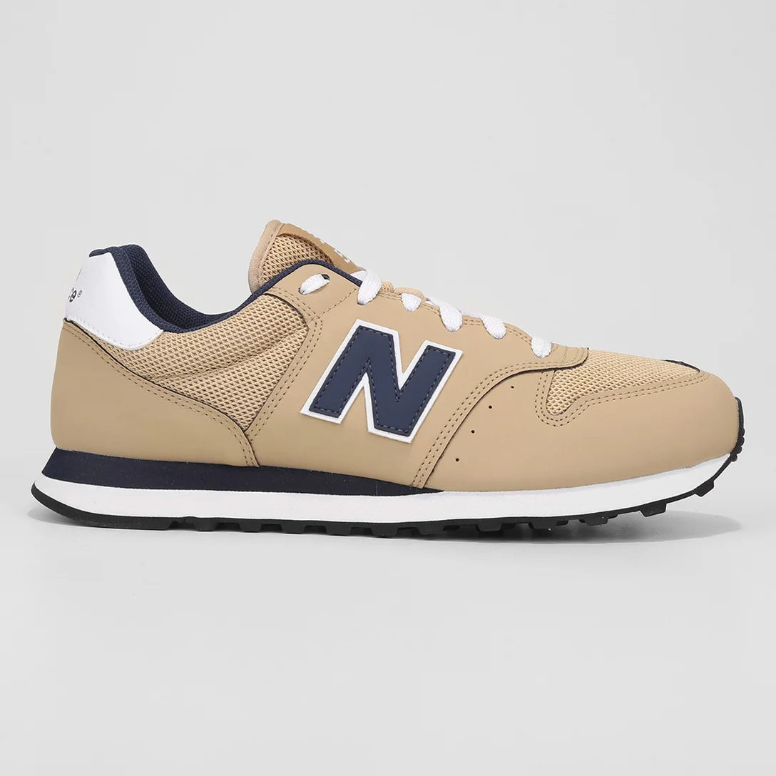 T�nis New Balance 500 V'2 Masculino  Bege/Marinho
