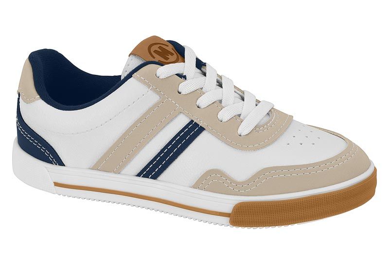 T�nis Infantil Masculino Molekinho 2842.217 Branco/ Areia/ Marinho