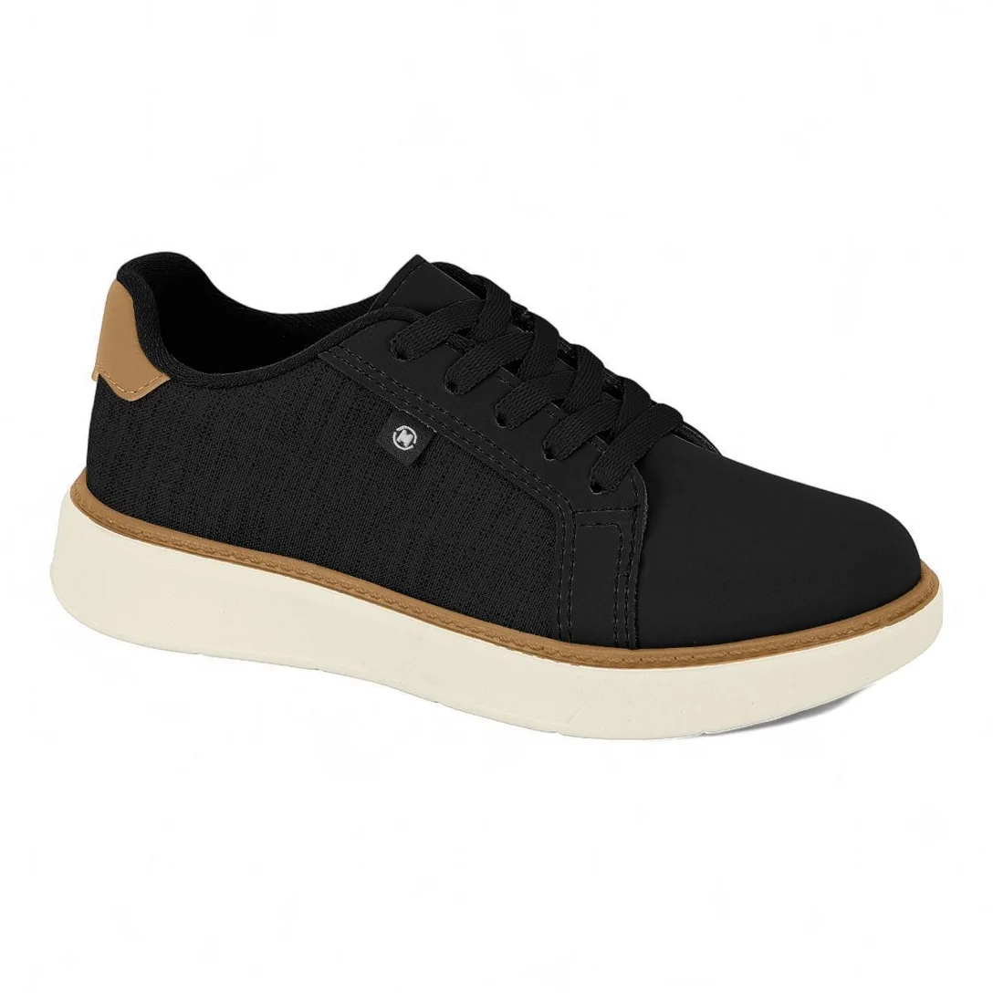 T�nis Casual Molekinho Masculino Infantil 2861.203 - Preto+Caramelo