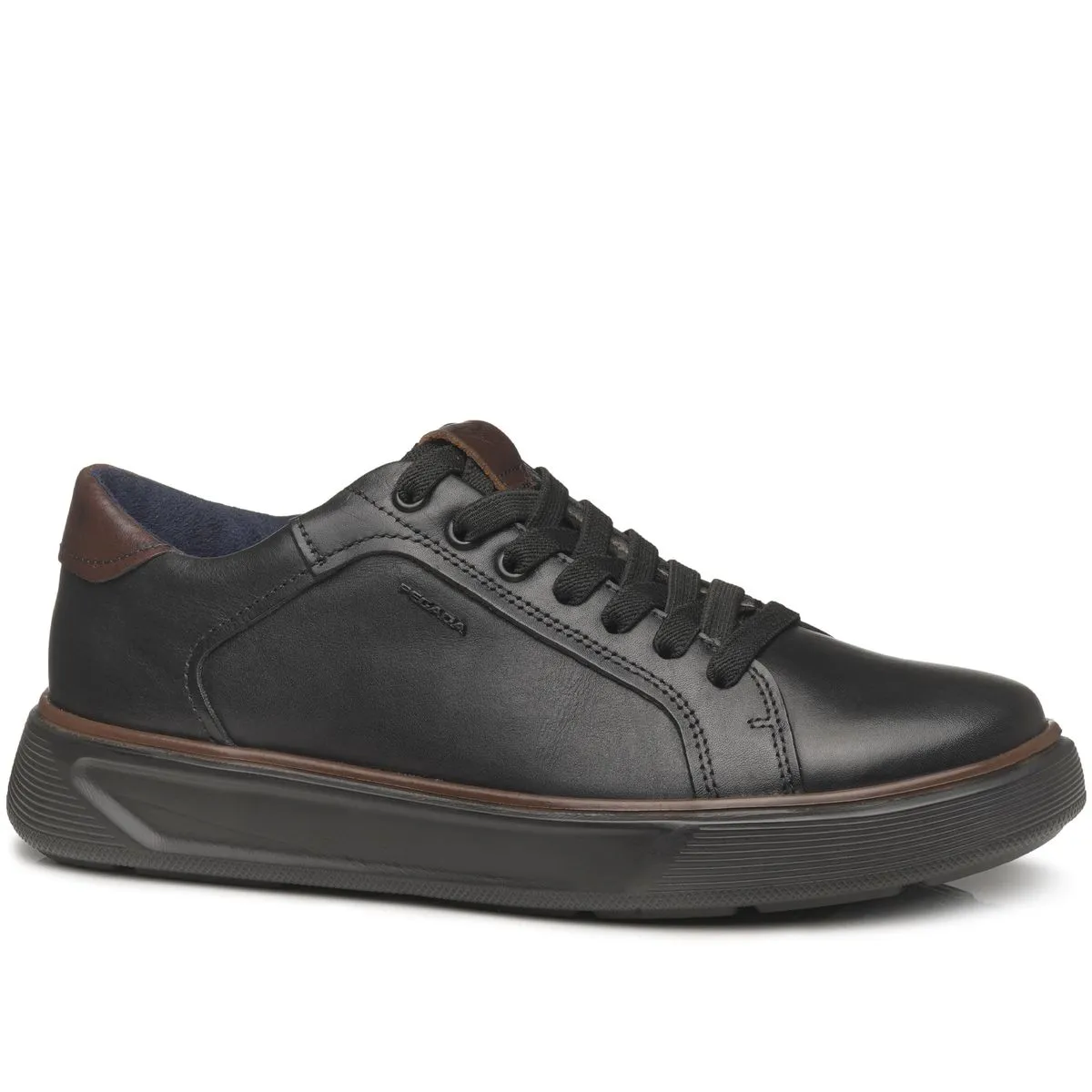 T�nis Casual Pegada Masculino em Couro Preto 110931-07
