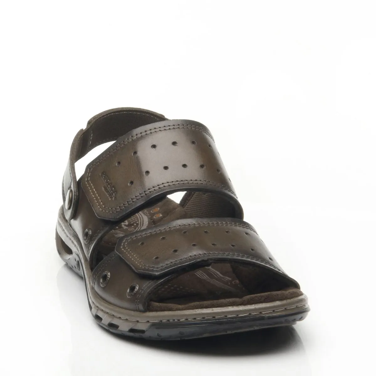 Sand�lia Pegada Masculina em Couro Cravo 131688-03