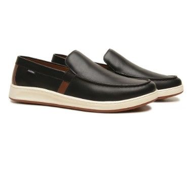 Mocassim Masculino Freeway Cooper06 3586 Couro Preto