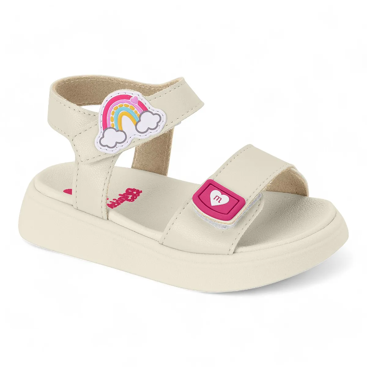 Sand�lia Molekinha Feminina Infantil 2733.102 - Branco Off