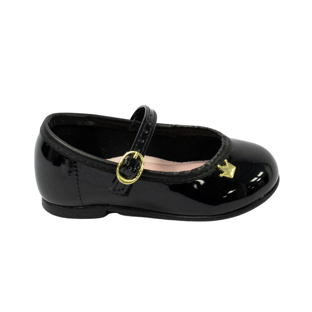 SAPATILHA MOLEKINHA BABY 2106.1041 - Preto Verniz