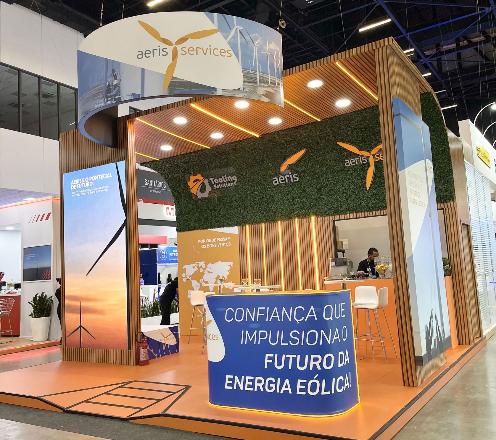 Cenografia: Stand Aeris Service