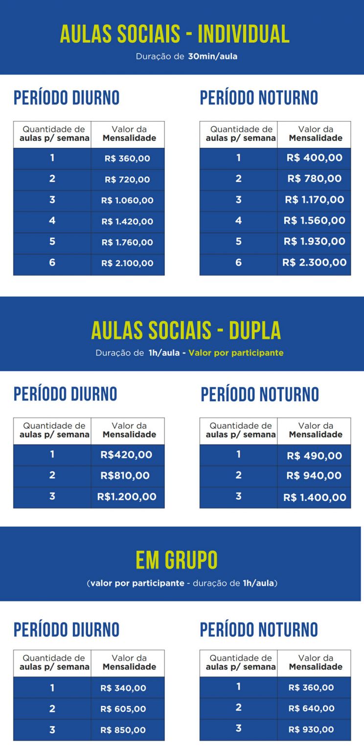 Tabela de preos - Centro de Treinamento de Tnis Naufel Tennis