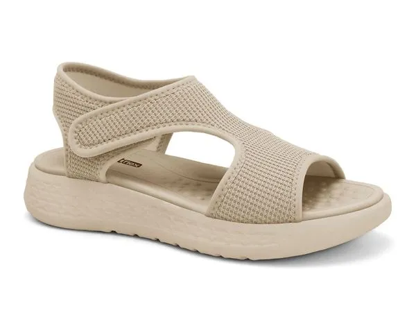 Sand�lia Comfortflex 2547304 Papete com Velcro - Almond
