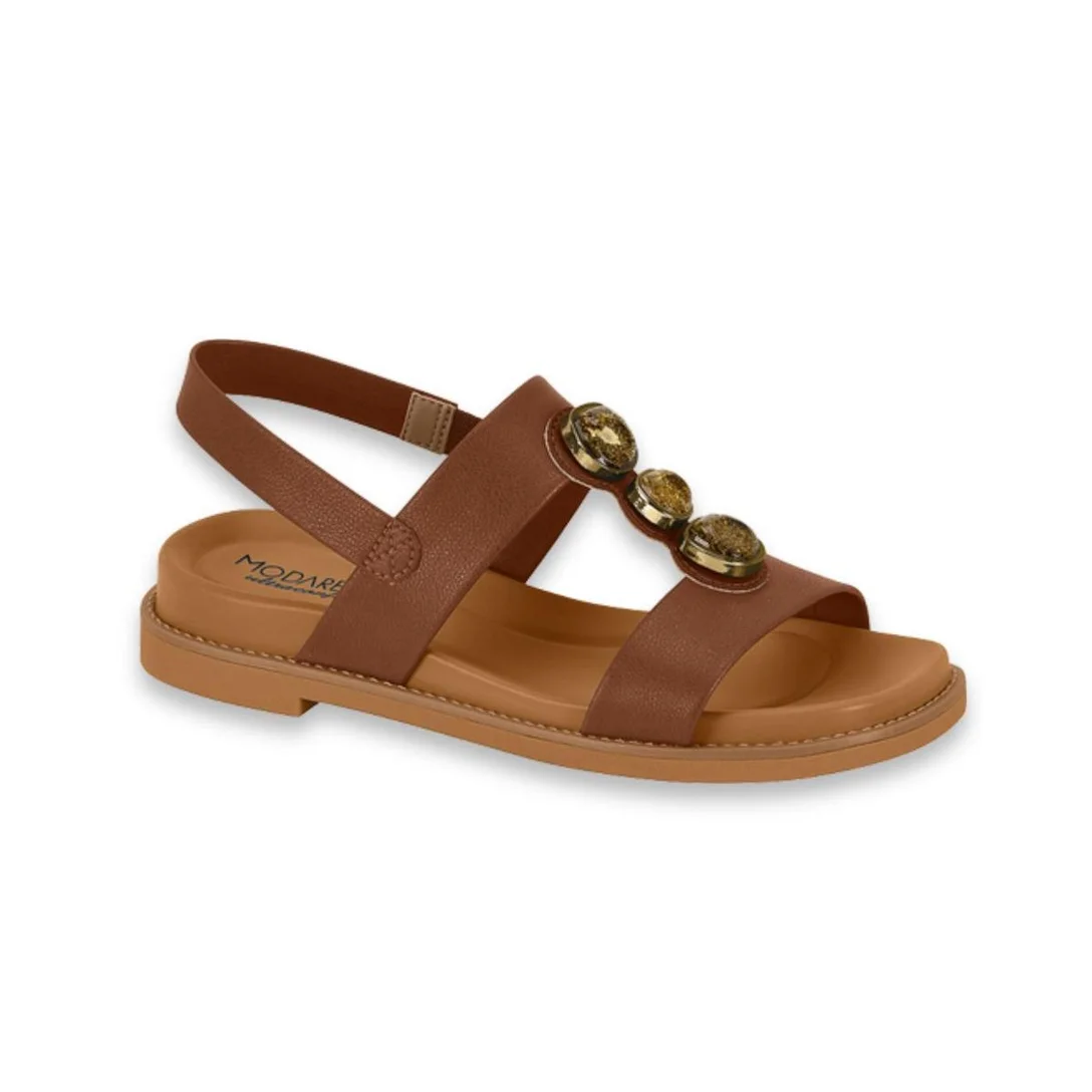 Sandalia Papete Modare Conforto Detalhes Pedras Esporao Ref: 7205.106 - Avel�