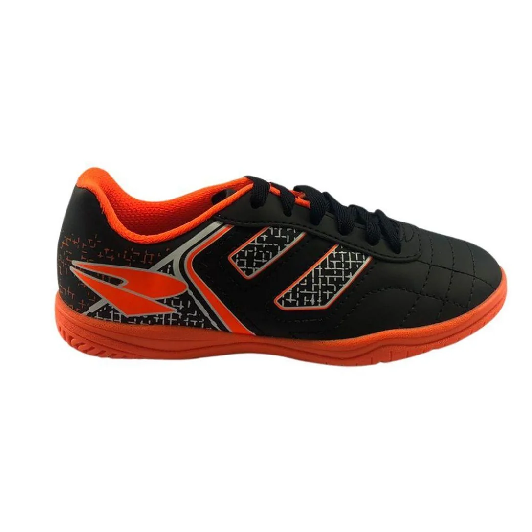 Chuteira T�nis Indoor Dray 305 Preto-Laranja infantil Original Unissex