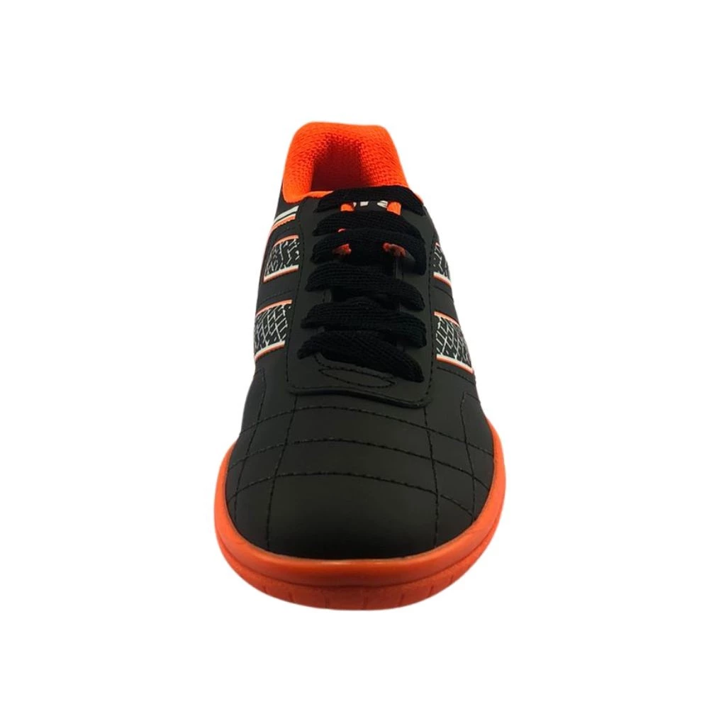 Chuteira T�nis Indoor Dray 305 Preto-Laranja Adulto Original Unissex