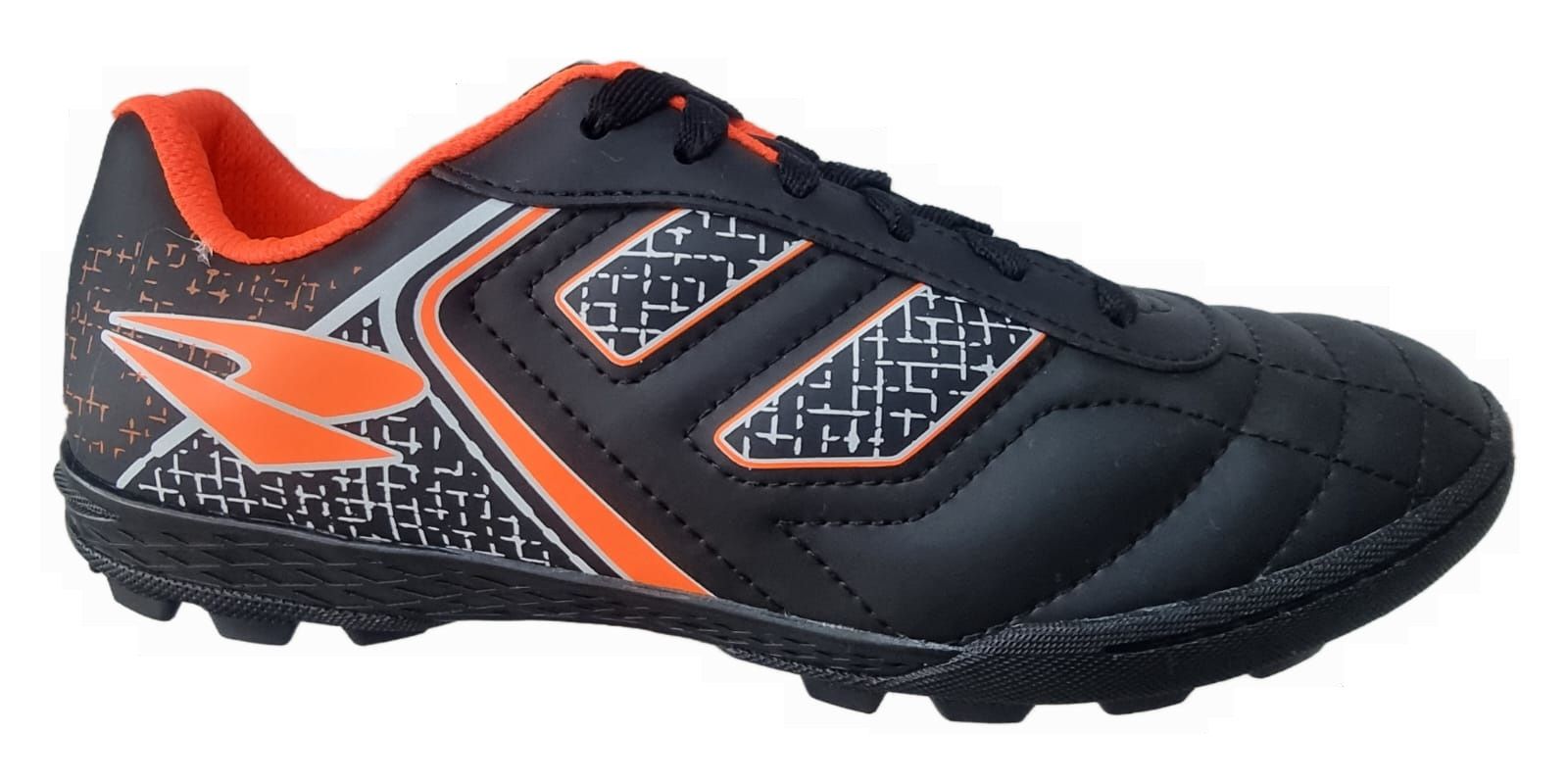 Chuteira Dray 305 Society Adulto - Preo/ Laranja