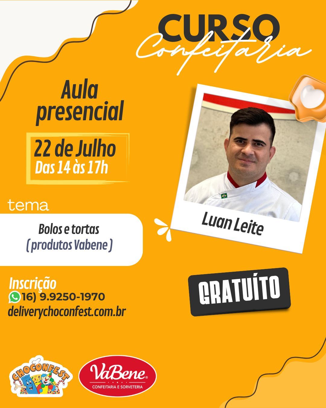 BOLOS E TORTAS com a prof Luan Leite da Vabene