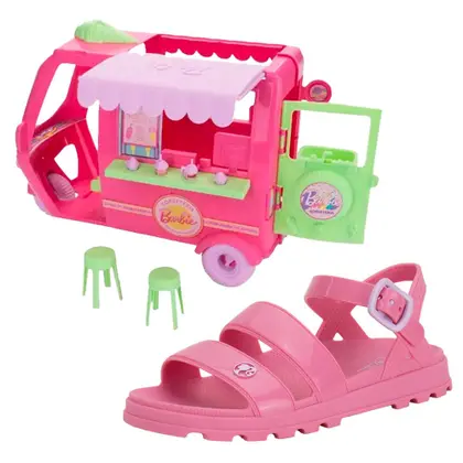 Kit sand�lia infantil Barbie e sorveteria grendene