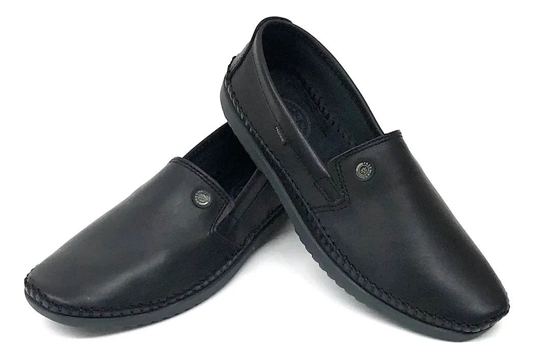 Sapato / Mocassim Masculino Freeway Logan-4 - 100% Couro - Preto