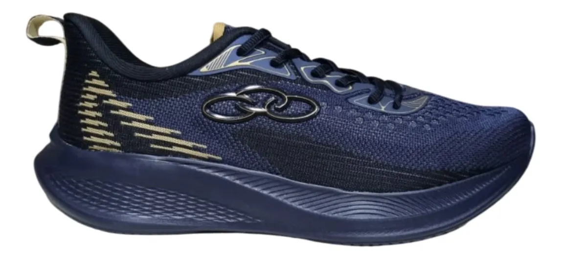 Tenis Olympikus N�vel Caminhada Confort�vel - Marinho/ Dourado