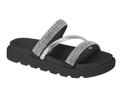 Papete Vizzano Sand�lia 6459.133 - Preto/ Prata
