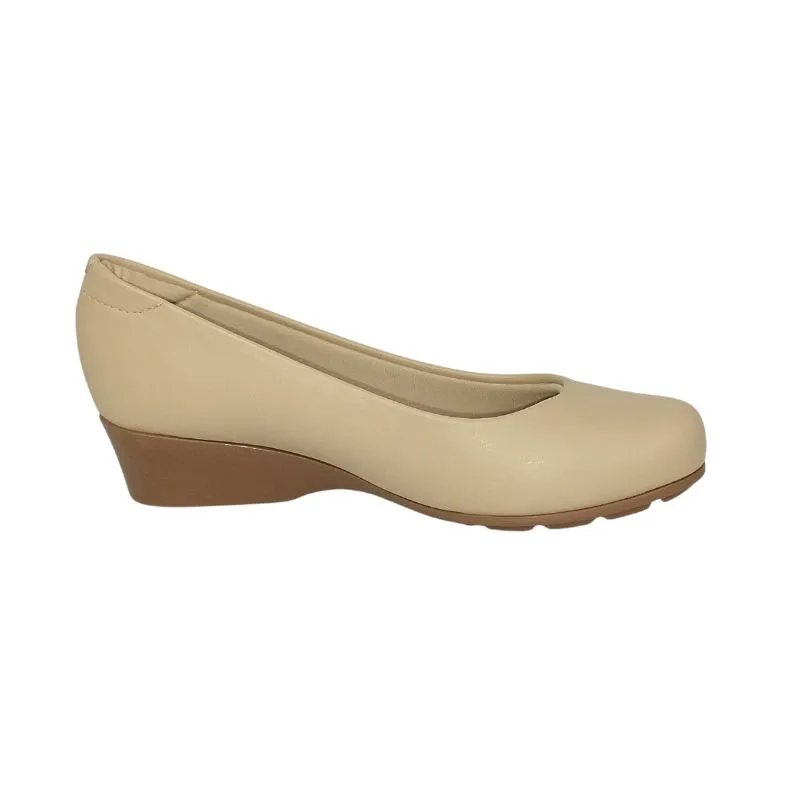 Sapato Anabela Modare Conforto Casual 7014.200 Feminino - Bege