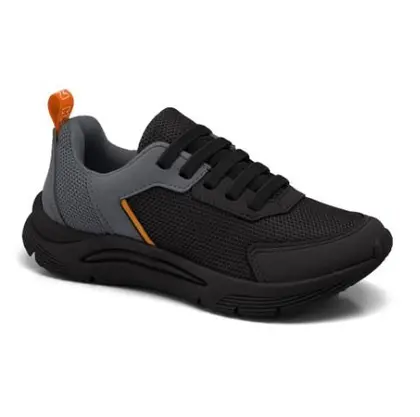 T�nis Infantil Menino New Sport Kids Klin 480072000 - Preto, Grafite, Laranja