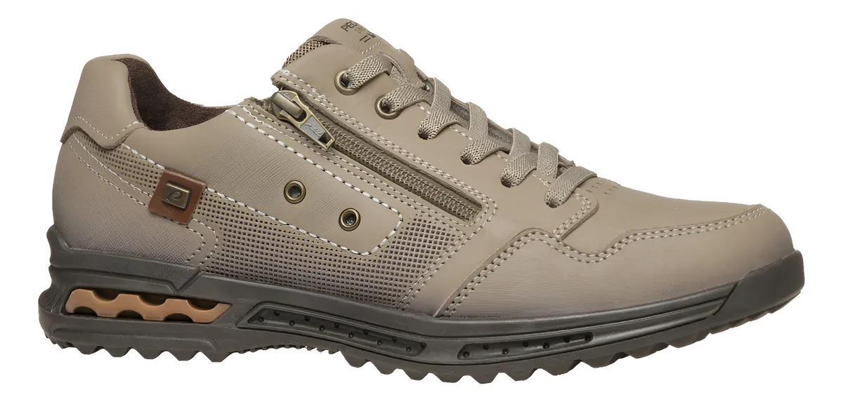 Sapat�nis Pegada Couro Conforto Amortech 111801 - Areia