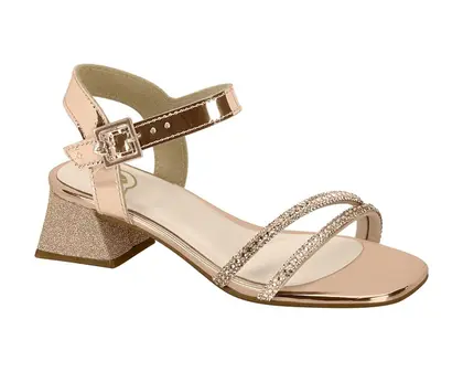 Sand�lia Saltinho Infantil Molekinha 2347.107 - Nude/ Ouro Rosado