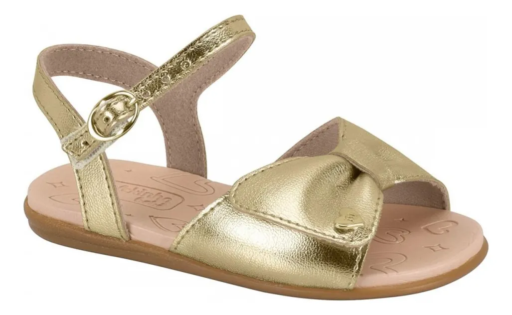 Sandalia Molekinha 2743.103 Menina Infantil - Dourado