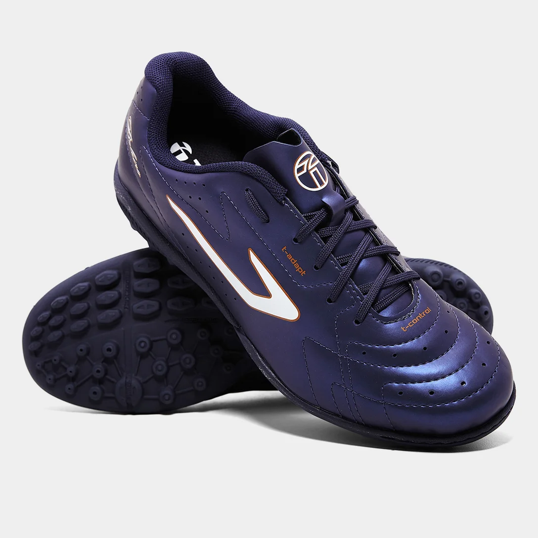 Chuteira Society Topper Boleiro VI - Marinho+Branco