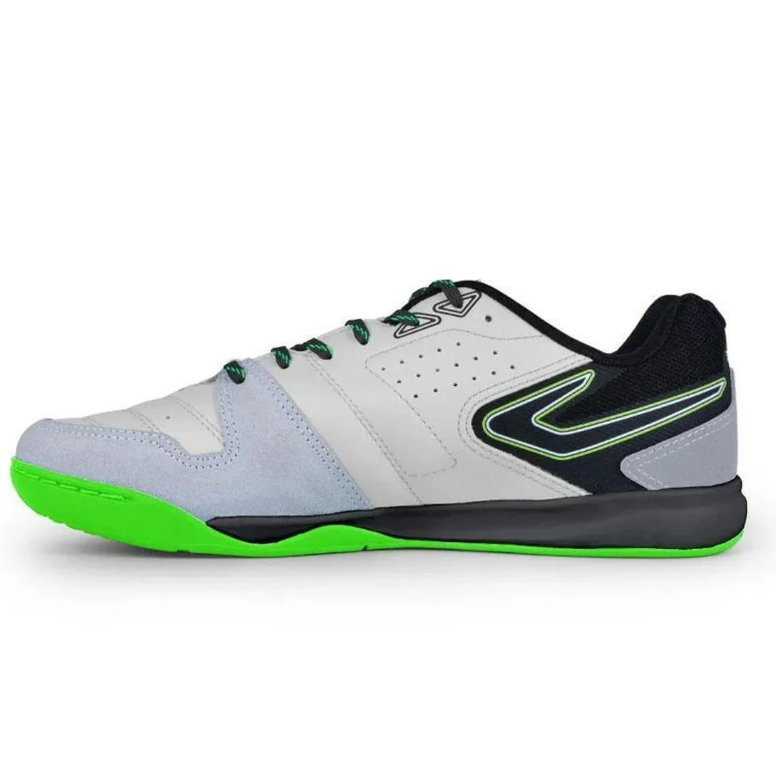 Chuteira Futsal Topper Dominator Club V - Branco/ Preto/ Verde
