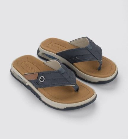 Chinelo de Dedo Cairo Cartago BQ653 - Bege/ Basalto/ Castor