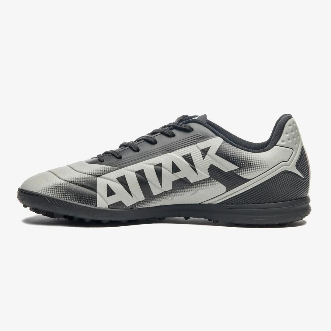 Chuteira Society Umbro Attak III - Cinza/ Preto/ Verde