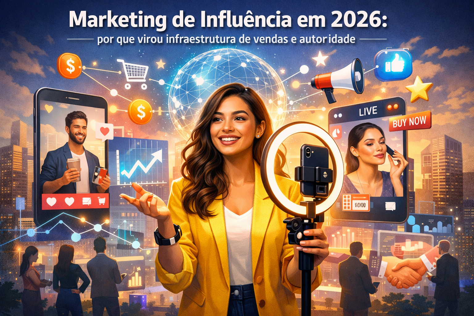Marketing de influ�ncia em 2026: por que virou infraestrutura de vendas e autoridade