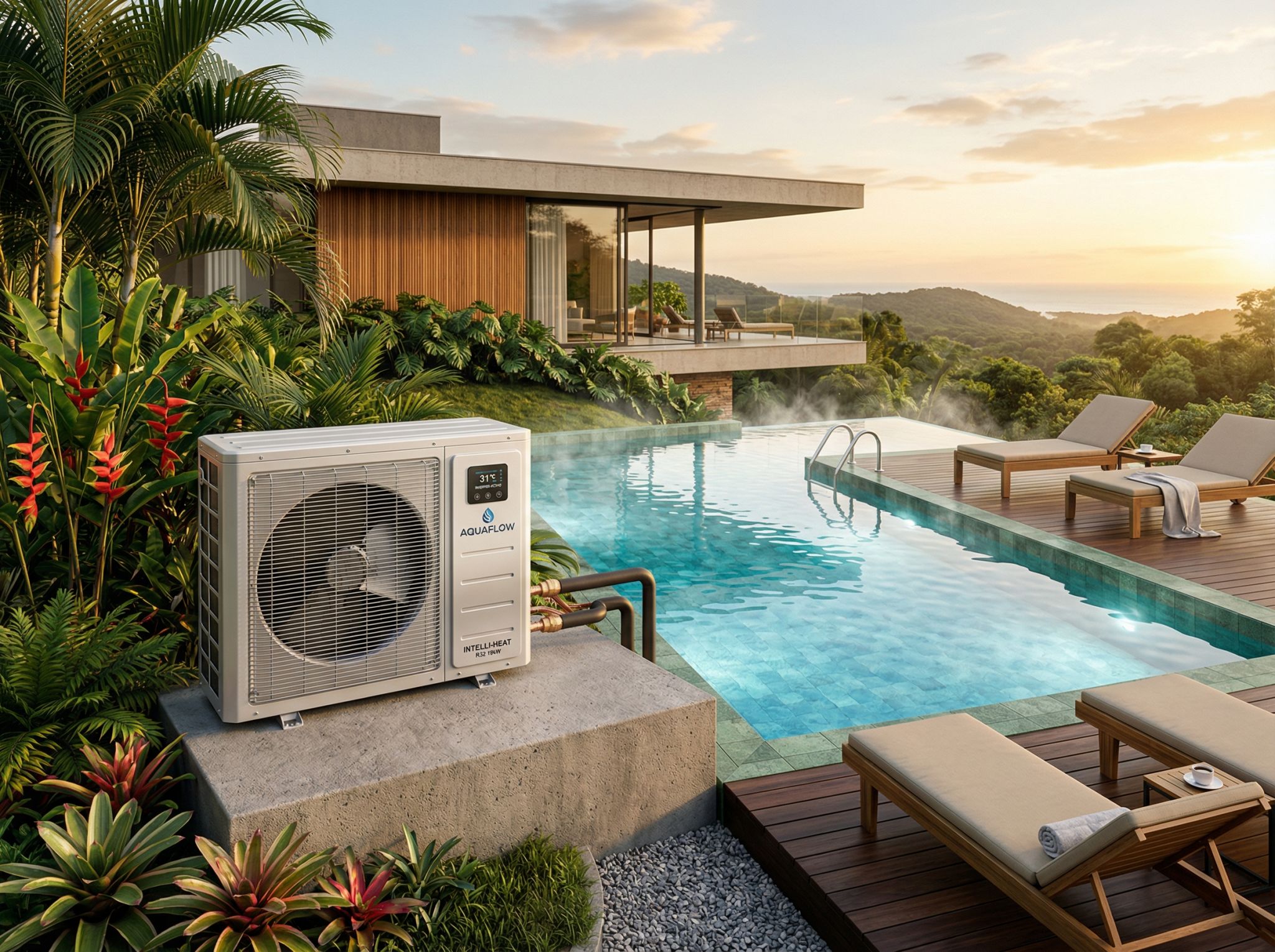 Aquecimento de Piscina com Trocador de Calor Full Inverter