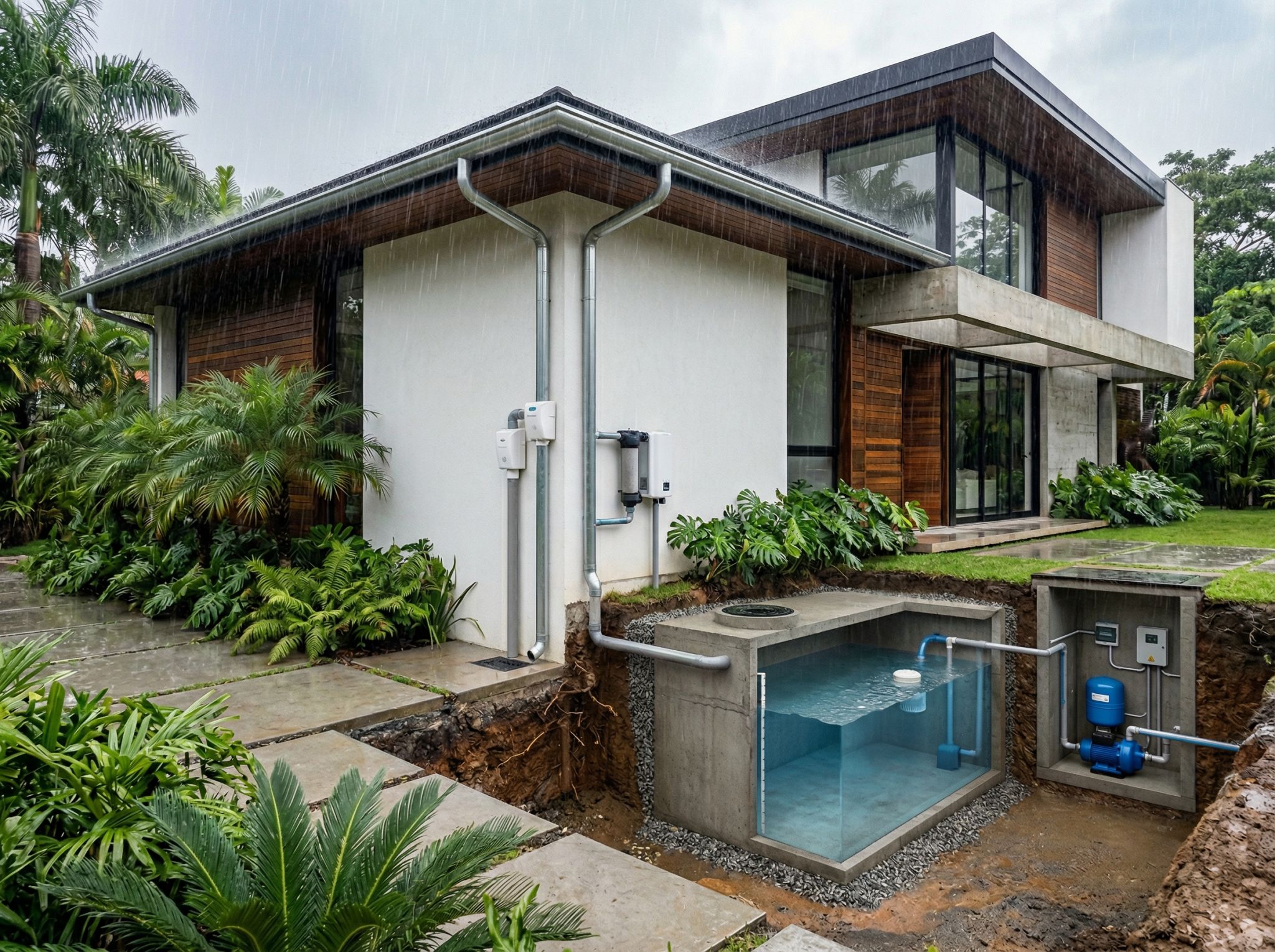 Sistema de Capta��o de �gua de Chuva para Reuso