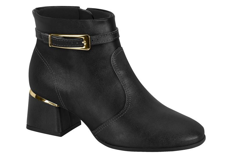 Bota Modare 7082.107 De Cano Curto Salto Bloco - Preto