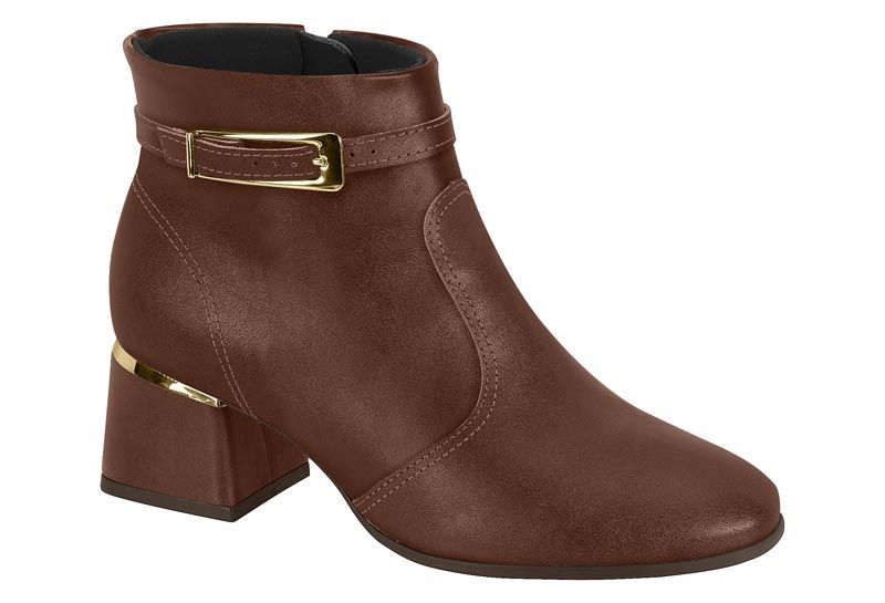 Bota Modare 7082.107 De Cano Curto Salto Bloco - Caramelo