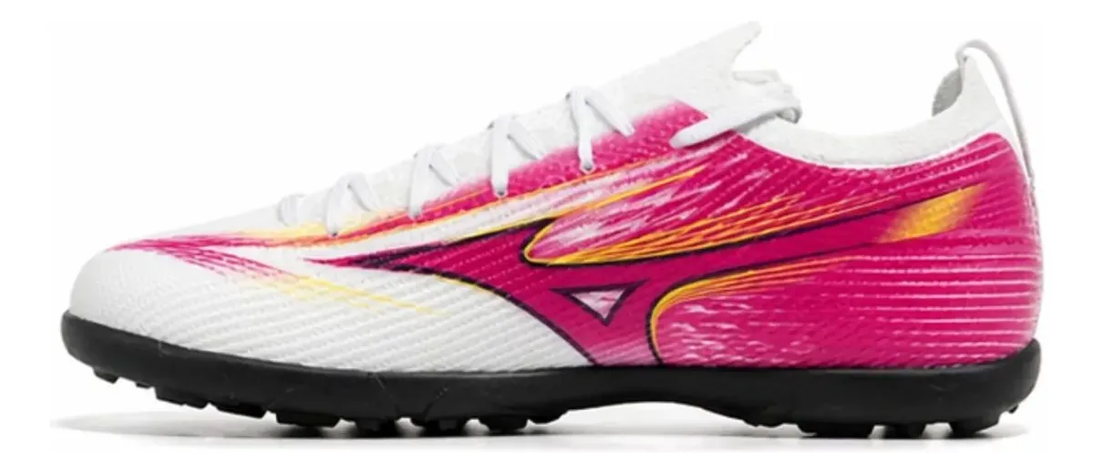 Chuteira Society Mizuno Alpha Club AS - Branco/ Pink